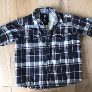 Boys fleece lined flannel